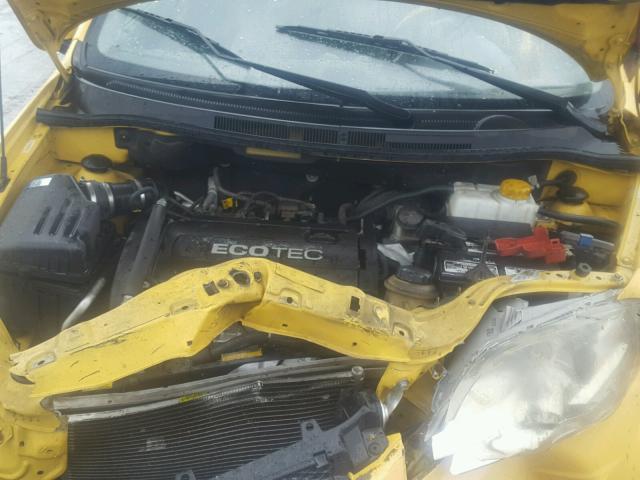 KL1TD56E89B347263 - 2009 CHEVROLET AVEO LS YELLOW photo 7