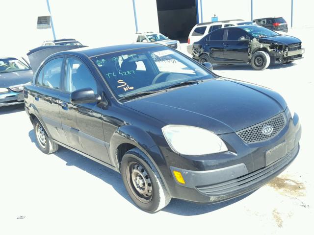 KNADE123766118453 - 2006 KIA RIO BLACK photo 1