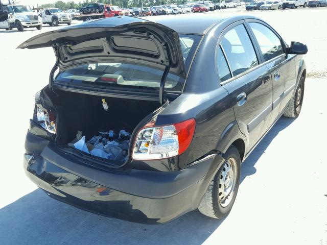 KNADE123766118453 - 2006 KIA RIO BLACK photo 4