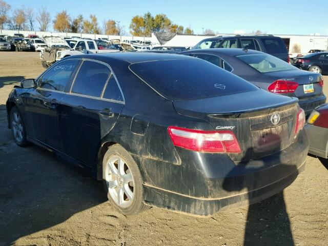 4T1BE46K08U224167 - 2008 TOYOTA CAMRY CE BLACK photo 3