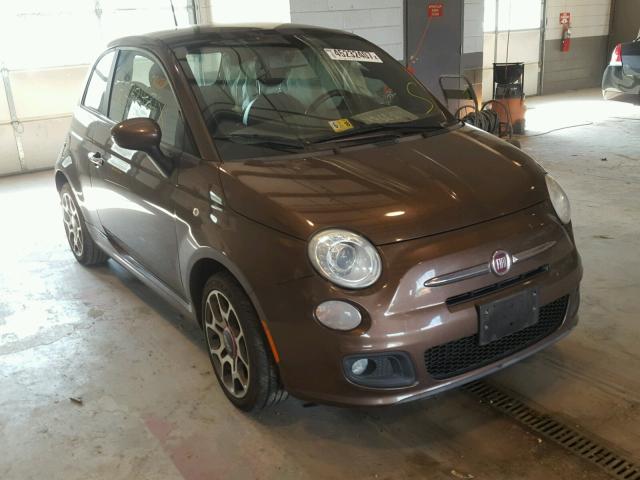 3C3CFFBR7CT106872 - 2012 FIAT 500 SPORT BROWN photo 1