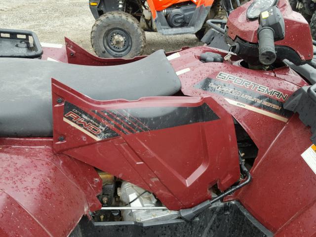 4XASEG501HA640114 - 2017 POLARIS SPORTSMAN 勃艮第红 照片 5