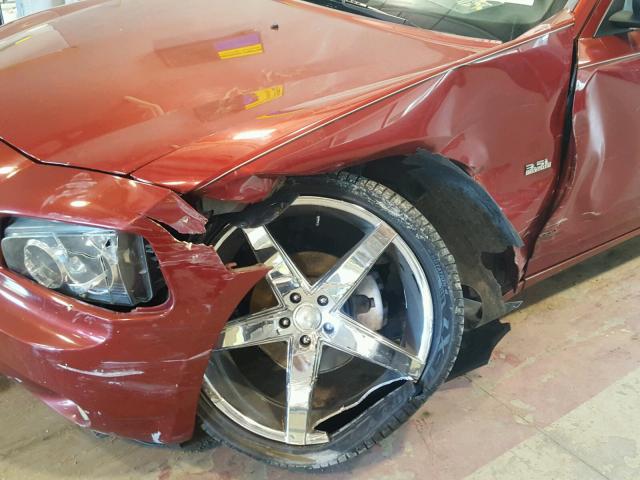 2B3KA33V99H566358 - 2009 DODGE CHARGER SX RED photo 9