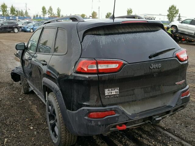 1C4PJMBS2GW304326 - 2016 JEEP CHEROKEE T BLACK photo 3