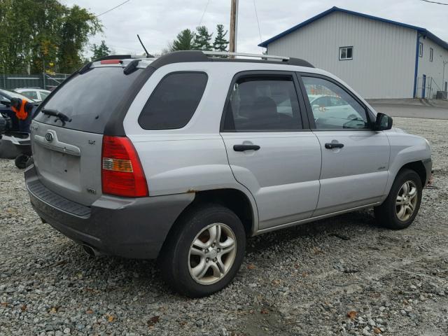 KNDJE723077418789 - 2007 KIA SPORTAGE GRAY photo 4