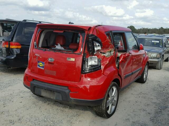 KNDJT2A2XB7288191 - 2011 KIA SOUL RED photo 4