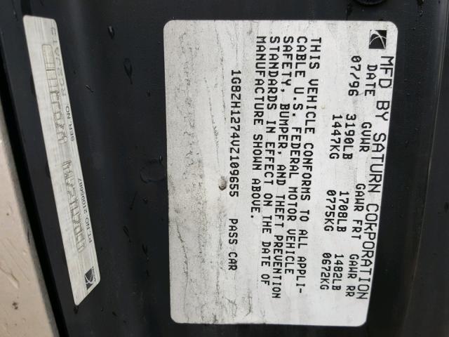 1G8ZH1274VZ109655 - 1997 SATURN SC2 BEIGE photo 10