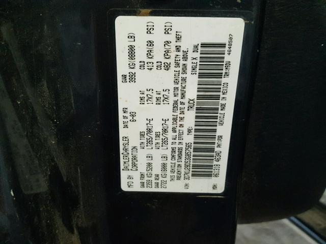 3D7KU28D53G857565 - 2003 DODGE RAM 2500 S ნაცრისფერი ფოტო 10