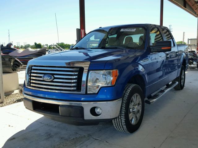 1FTEW1CM2BKD70138 - 2011 FORD F150 BLUE photo 2