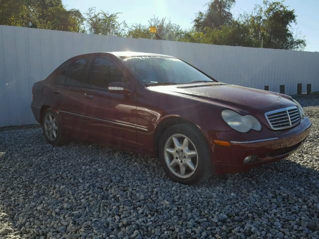 WDBRF61J02F275639 - 2002 MERCEDES-BENZ C 240 BURGUNDY photo 1