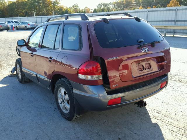 KM8SC13D45U981742 - 2005 HYUNDAI SANTA FE G MAROON photo 3