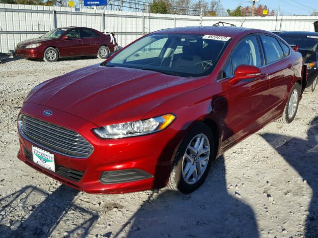 1FA6P0H77G5124132 - 2016 FORD FUSION SE RED photo 2