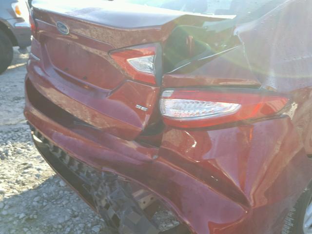 1FA6P0H77G5124132 - 2016 FORD FUSION SE RED photo 9