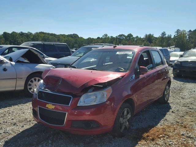 KL1TD66E19B623028 - 2009 CHEVROLET AVEO LS 红色 照片 2