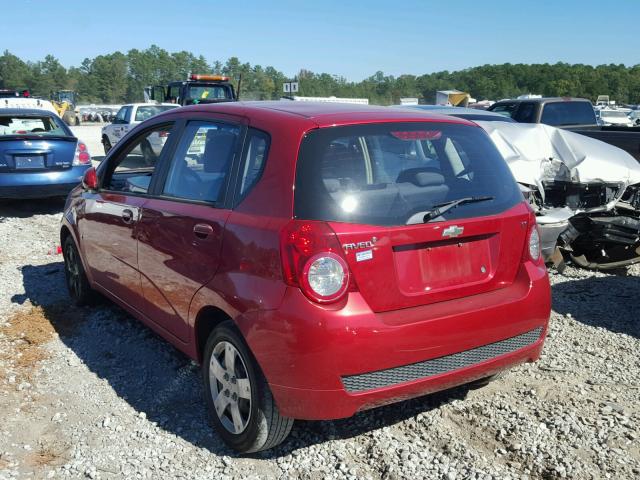 KL1TD66E19B623028 - 2009 CHEVROLET AVEO LS 红色 照片 3