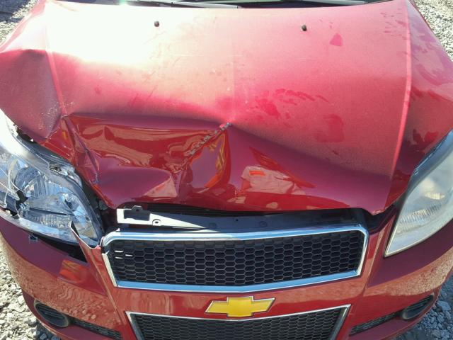KL1TD66E19B623028 - 2009 CHEVROLET AVEO LS 红色 照片 7