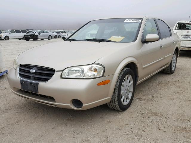 JN1CA31D51T840419 - 2001 NISSAN MAXIMA GXE GOLD photo 2