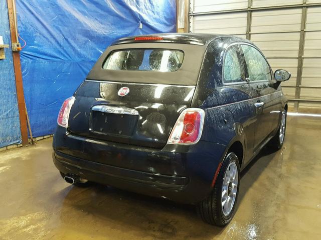 3C3CFFDR8CT380613 - 2012 FIAT 500 POP BLACK photo 4