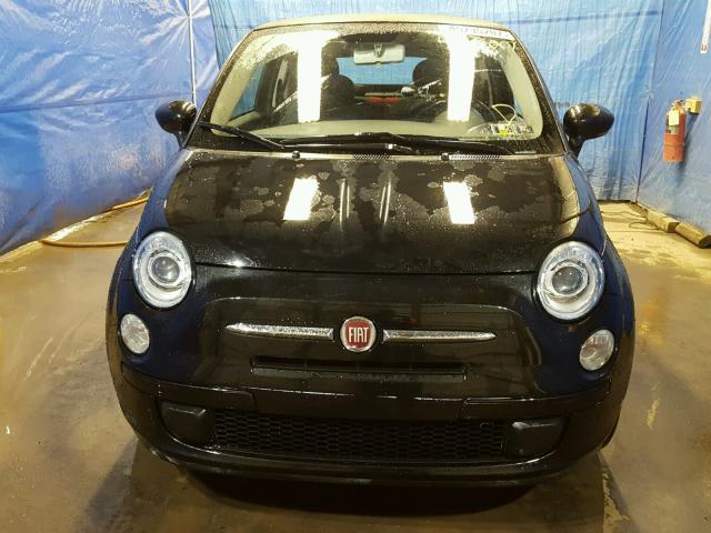 3C3CFFDR8CT380613 - 2012 FIAT 500 POP BLACK photo 9