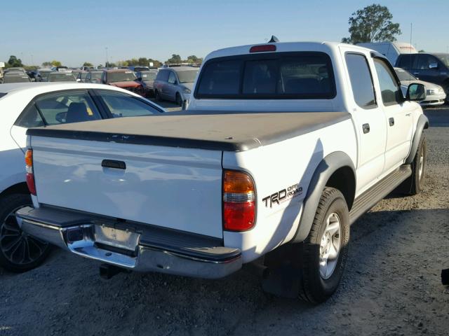 5TEGN92N84Z344663 - 2004 TOYOTA TACOMA DOU WHITE photo 4