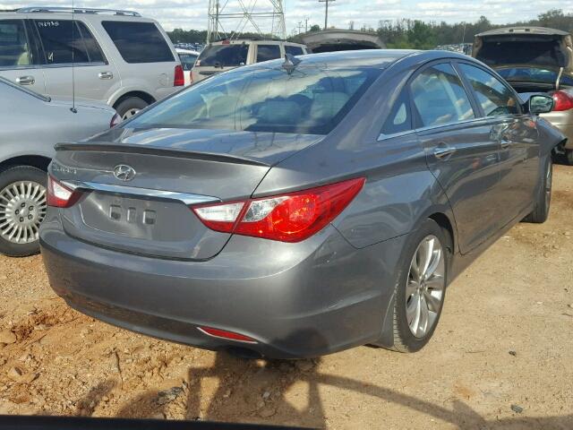 5NPEC4AC0DH644118 - 2013 HYUNDAI SONATA SE GRAY photo 4