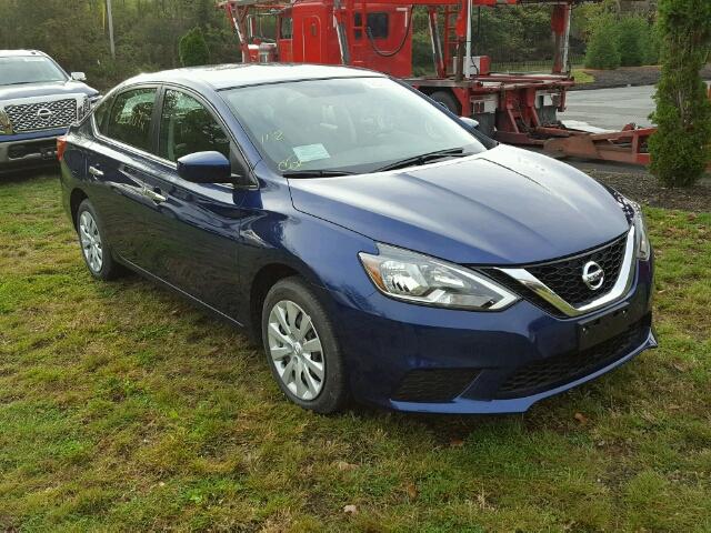 3N1AB7APXHY354213 - 2017 NISSAN SENTRA BLUE photo 1