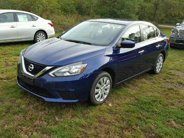 3N1AB7APXHY354213 - 2017 NISSAN SENTRA BLUE photo 2