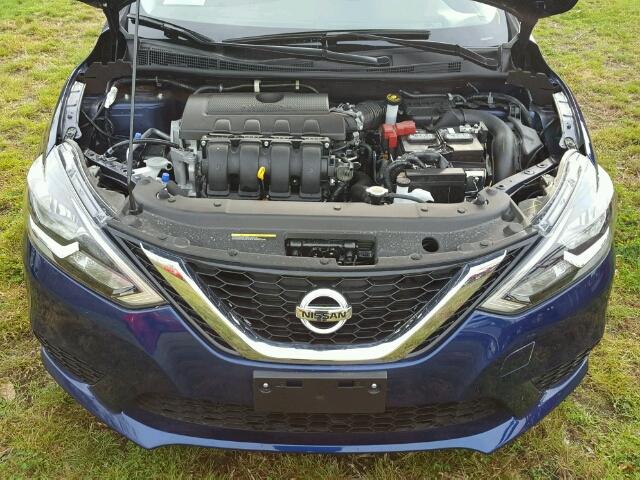 3N1AB7APXHY354213 - 2017 NISSAN SENTRA BLUE photo 7