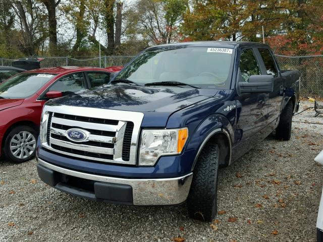 1FTRW12899FB04754 - 2009 FORD F150 SUPER BLUE photo 2