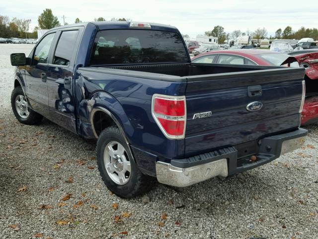 1FTRW12899FB04754 - 2009 FORD F150 SUPER BLUE photo 3