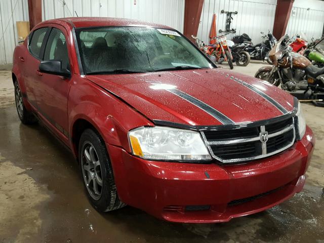 1B3LC56RX8N199145 - 2008 DODGE AVENGER SX BURGUNDY photo 1