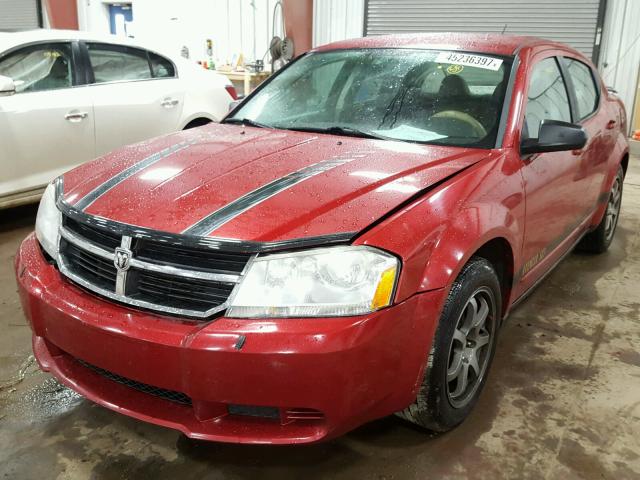 1B3LC56RX8N199145 - 2008 DODGE AVENGER SX BURGUNDY photo 2