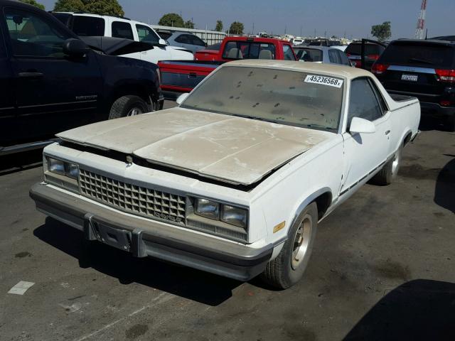 3GCCW80H6HS902219 - 1987 CHEVROLET EL CAMINO WHITE photo 2