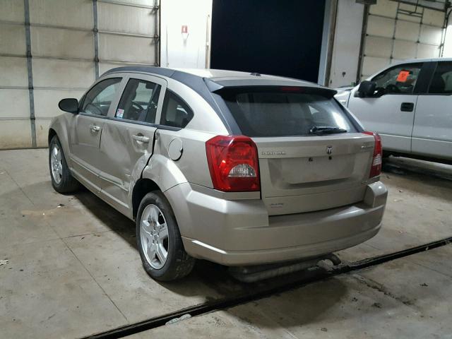 1B3HB48A39D222413 - 2009 DODGE CALIBER TAN photo 3