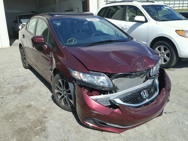 19XFB2F88EE084242 - 2014 HONDA CIVIC EX BURGUNDY photo 1