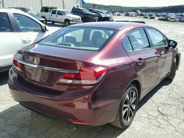 19XFB2F88EE084242 - 2014 HONDA CIVIC EX ბურგუნდია ფოტო 4