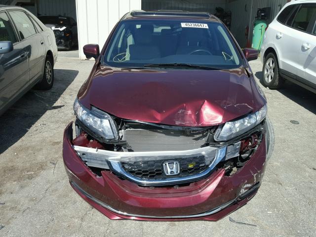 19XFB2F88EE084242 - 2014 HONDA CIVIC EX BURGUNDY photo 9