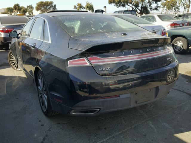 3LN6L2LU7GR611094 - 2016 LINCOLN MKZ HYBRID BLACK photo 3