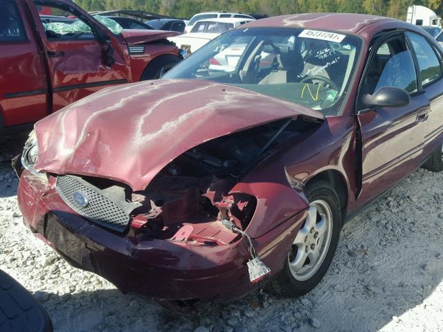 1FAFP53U95A105676 - 2005 FORD TAURUS SE RED photo 9