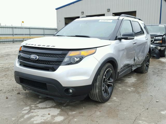 1FM5K8GT6DGC60961 - 2013 FORD EXPLORER S SILVER photo 2