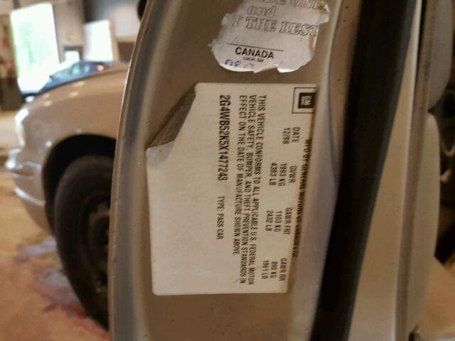 2G4WB52K5X1477243 - 1999 BUICK REGAL LS 棕色 照片 10