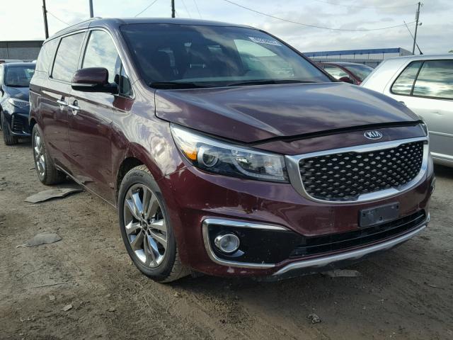 KNDME5C10F6050889 - 2015 KIA SEDONA SXL BURGUNDY photo 1