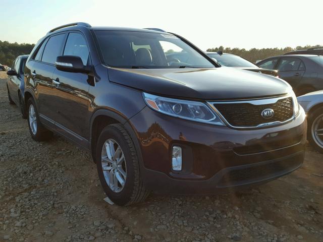 5XYKT4A66EG468424 - 2014 KIA SORENTO LX MAROON photo 1