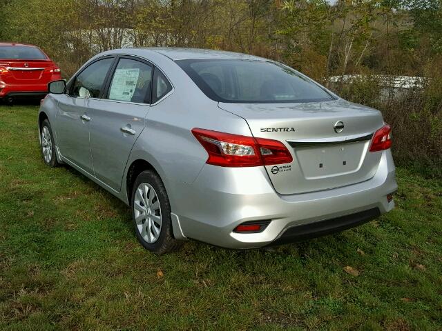 3N1AB7AP4HY203920 - 2017 NISSAN SENTRA SILVER photo 3