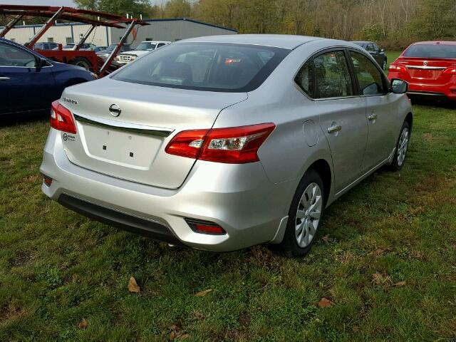 3N1AB7AP4HY203920 - 2017 NISSAN SENTRA SILVER photo 4