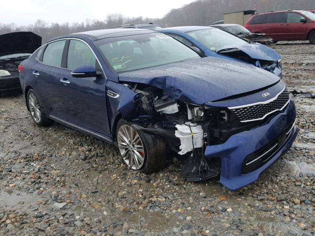 5XXGV4L25JG192262 - 2018 KIA OPTIMA SXL BLUE photo 1