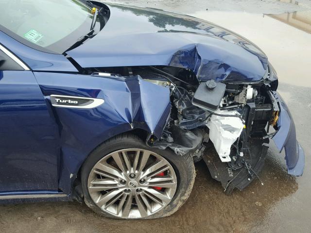 5XXGV4L25JG192262 - 2018 KIA OPTIMA SXL BLUE photo 9