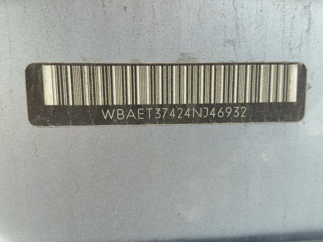 WBAET37424NJ46932 - 2004 BMW 325 GRAY photo 10