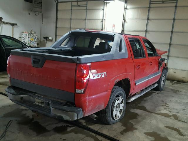 3GNEK12Z46G117853 - 2006 CHEVROLET AVALANCHE RED photo 4