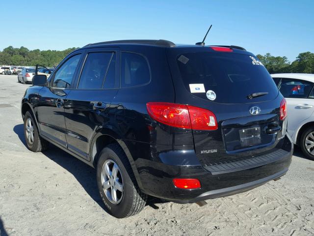 5NMSG13D58H226961 - 2008 HYUNDAI SANTA FE BLACK photo 3